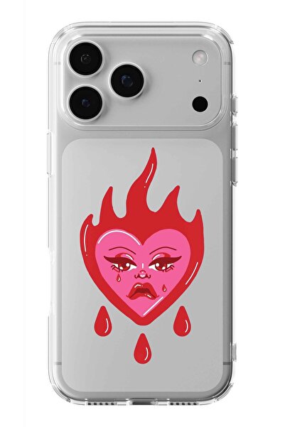 Multitronic حافظة شفافة مطبوعة بتصميم Tears Of Your Heart متوافقة مع هاتف iPh...