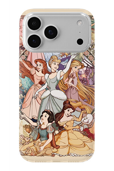 Multitronic حافظة شفافة مطبوعة بتصميم أميرات ديزني متوافقة مع هاتف iPhone 17 Pro