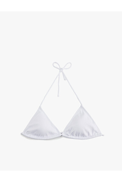 Koton Textured Triangle Bikini Top
