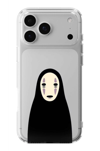 Multitronic حافظة شفافة مطبوعة بتصميم بدون وجه متوافقة مع iPhone 17 Pro Max