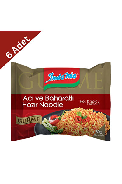 İndomie Acı Baharat Gurme Hazır Noodle 80 gr x 6 Adet