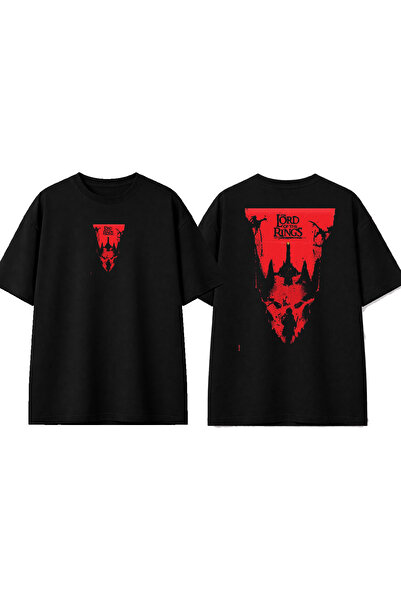 urbvn Ring 4 Design Printed Black Oversize T-Shirt