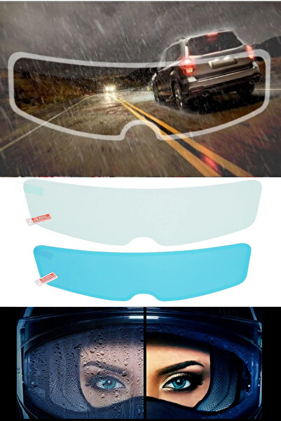 Privo Motosiklet Kaskı İçin Yağmur Kaydırıcı Film Anti Yağmur Görüş Açıcı Şef...