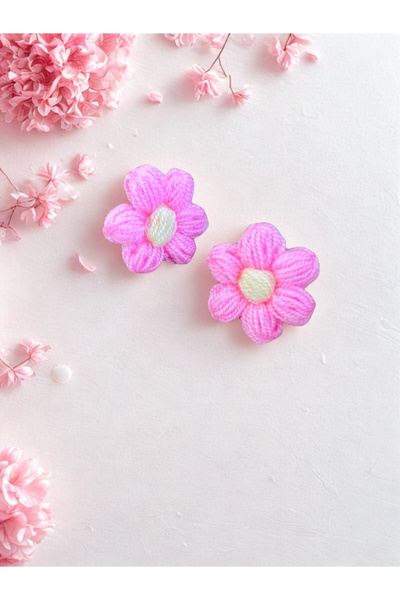 NYUZA دبابيس شعر مطاطية محبوكة يدويًا للأطفال من باباتيا، عبوة من قطعتين