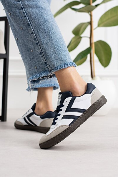 Lento Retro-V Retro Model Kauçuk Taban Ortopedik Bağcıklı Sneaker Spor Ayakkabı