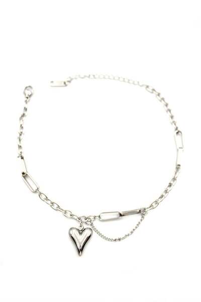 Mestore Heart anklet - silver