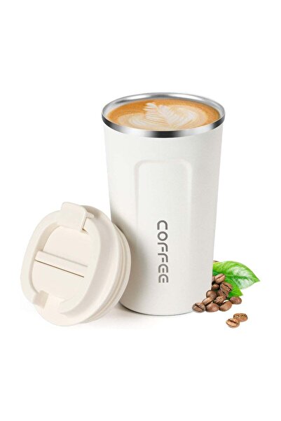 nuzki 510ML Stainless Steel Coffee Cup, Leakproof Insulated Thermal Cup