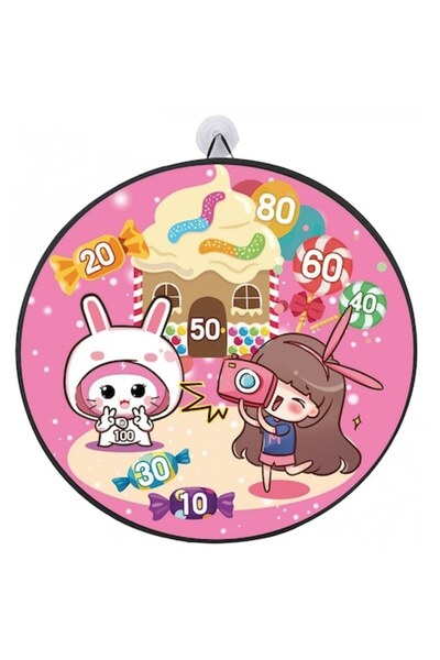 Avaleea Joc de darts pentru copii, tablă pliabilă 36,5 cm, 8 bile cu velcro, ...