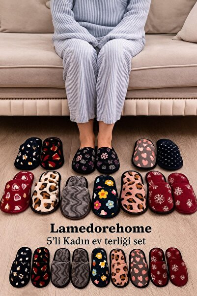LAMEDORE 5-Piece Women's House Slippers Guest Bundle Dowry Carpet Gift Cheap ...
