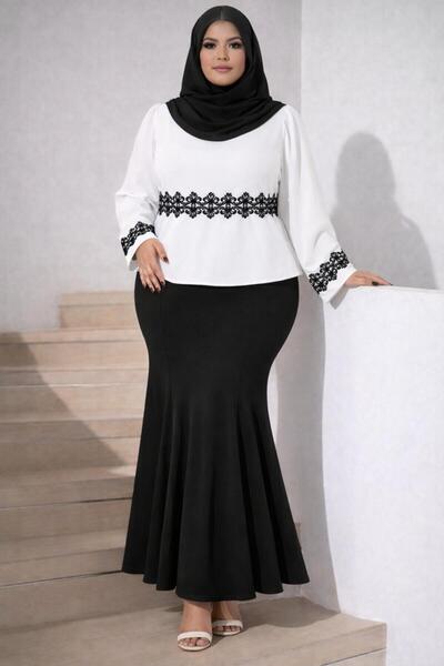 CNG MODA Plus Size Slimming Hijab Fish Skirt