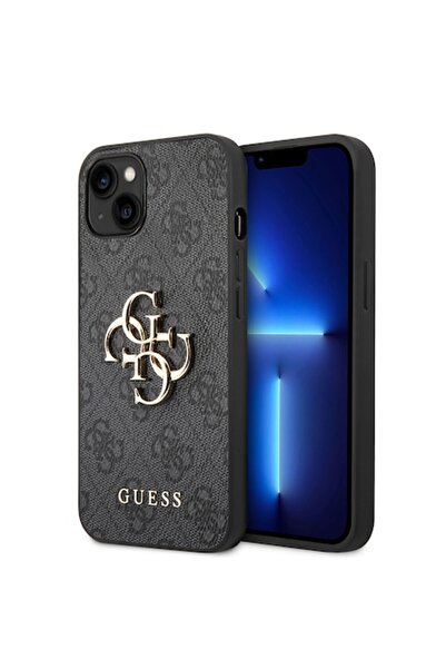 Evia Protective Case for iPhone 14, D73, Leather, Metal Gray