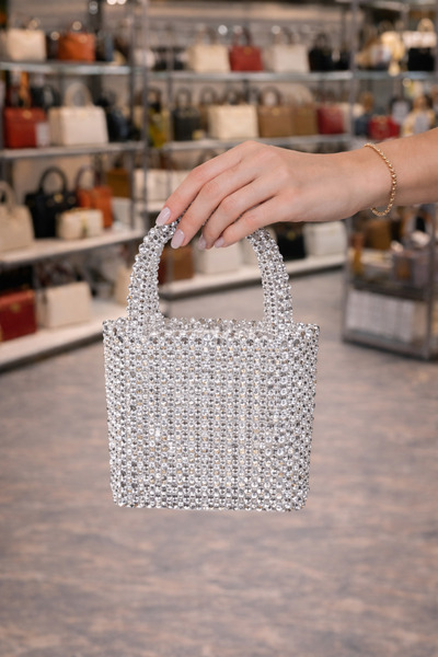 Karşıyaka Bijuteri Tamamı Taş Kaplama Lüks Tasarım Kristal Boncuk Taşlı Gümüş...