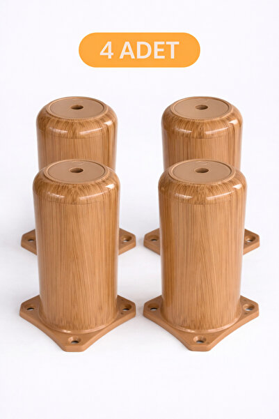 GÜMÜŞ Bohem(Kapsül) 12cm Ahşap Desen , Mobilya Koltuk Baza Ayağı, Sehpa, Tv Ü...