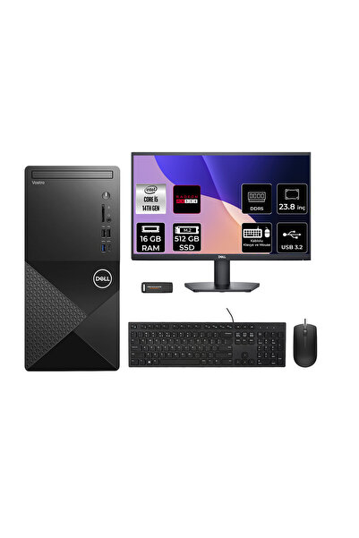 Dell Vostro 3030MT i5 14600 16GB 512GB SSD RX550/4GB FDOS Masaüstü Bilgisayar...
