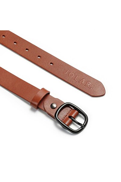 JOLAR. Curea Dama, JOLAR JCD01, Piele Naturala, Catarama Neagra, Maro deschis...