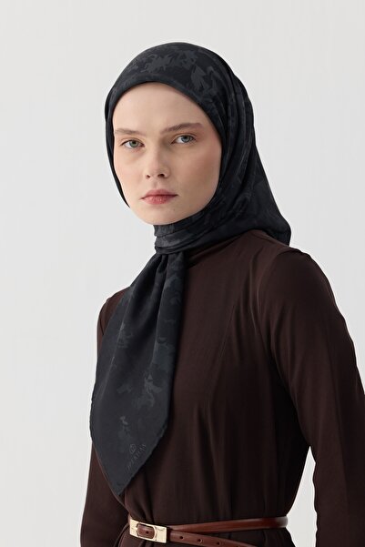 İpekhan Winter Bloom Soft Scarf 1246 Black