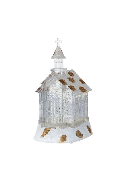 Avaleea Christmas Decoration Avaleea, Transparent Church with LED Lighting an...