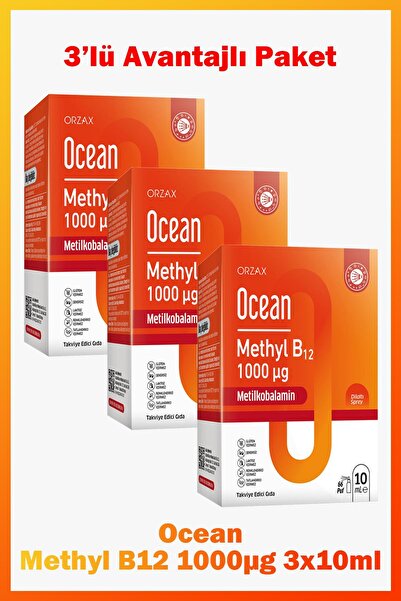 Ocean Methyl B12 Sprey 1000 mg 10 ml 3 Adet