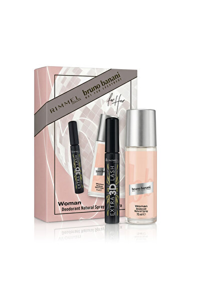 Bruno Banani Αποσμητικό για γυναίκες σε ποτήρι 75 ml + Μάσκαρα Rimmel Extra 3...