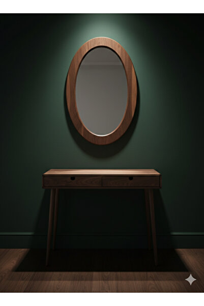 ViraHome Ahşap ve Metal Dekorasyon Masif Ahşap Çift Çekmeceli Rustik Dresuar