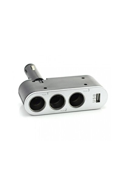 CarGuard Triple Socket for Car Lighter + USB 1A