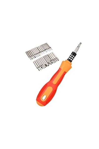 OEM Screwdriver with 31 interchangeable precision heads, orange