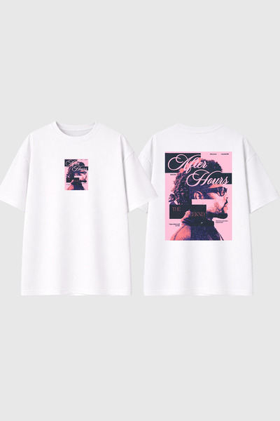 urbvn Weekend 4 Tricou oversize alb cu imprimeu design