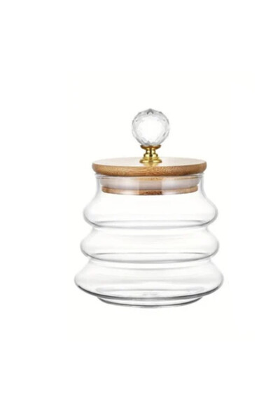 PUFO Spicey borosilicate glass container for sugar, coffee, tea or spices, wi...