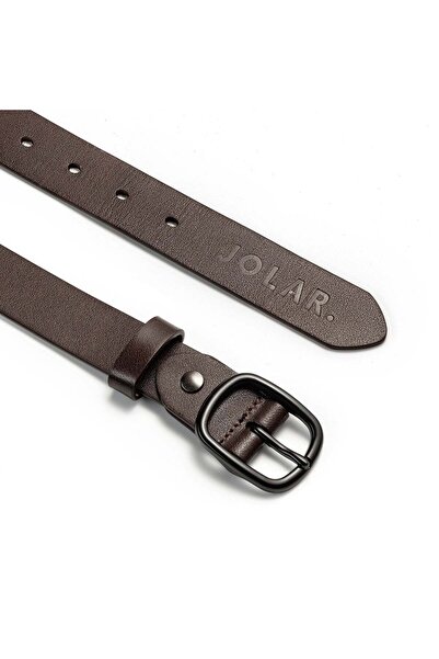 JOLAR. Curea Dama, JOLAR JCD01, Piele Naturala, Catarama Neagra, Maro inchis,...