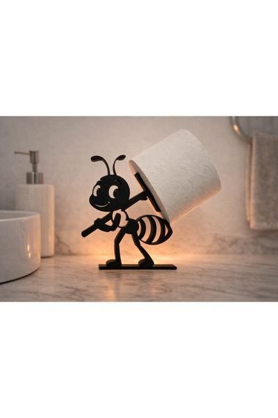 DERYA3D Maker shop Karınca Figürlü Dekoratif Tuvalet Kâğıdı Tutucu – Eğlencel...