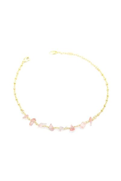Mestore Natural Stone Anklet - Gold