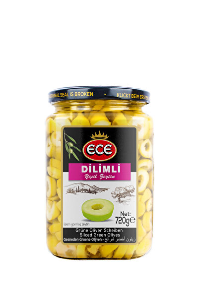 Ece Dilimli Yeşil Zeytin 720 gr - Pratik ve Ekonomik Cam Kavanoz