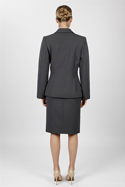 ÖNDER ÖZSOY Shawl Collar Double-Breasted Jacket & Short Pencil Skirt Women's ...