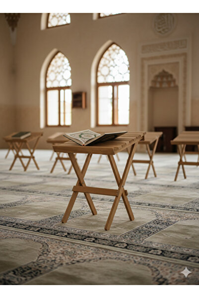 TREND Medium Size Foldable Wooden Rahle (Holy Quran Rahle) Natural, Sturdy, F...