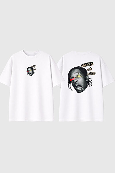 urbvn Asap Design Printed White Oversize t Shirt