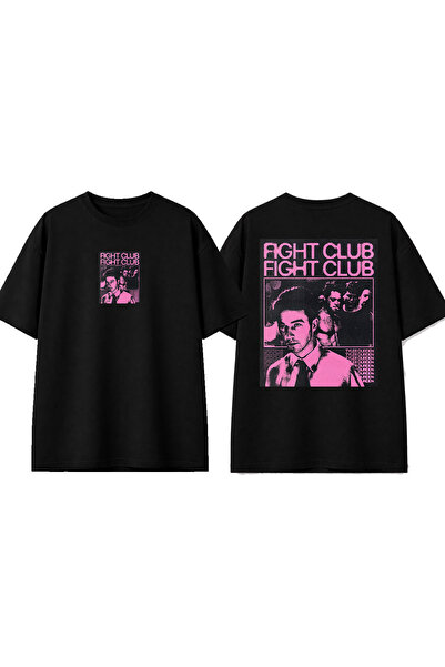 urbvn Tricou oversize negru cu imprimeu Fight 3 Design