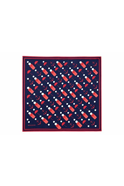 Luna Nueva وشاح حرير 100% مقاس 90x90 سم - حواف مصنوعة يدويًا، نمط أنيق، مناسب...