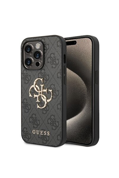 Evia Protective Case for iPhone 15 Pro Max, D68, Leather, Metal Gray