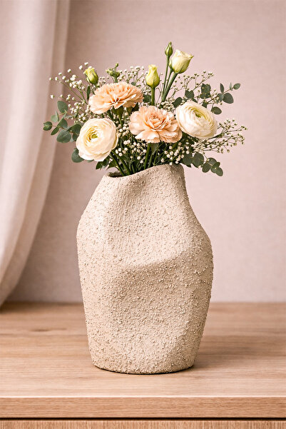 Hmydesign Dekoratif Seramik Vazo El Yapımı Modern Ev Dekoru – Trace