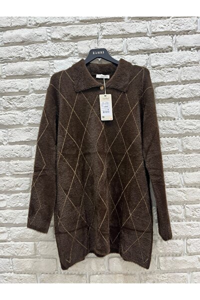 MODA Baklava Desen Gömlek Yaka Tunik