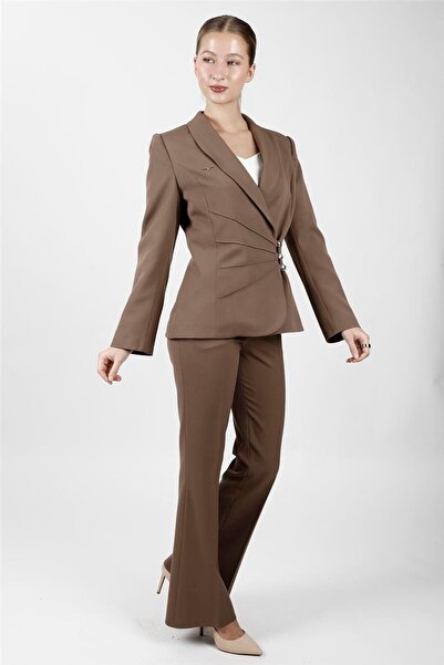 ÖNDER ÖZSOY Shawl Collar Double-Breasted Model Jacket & Pocketed Spanish-Cut ...