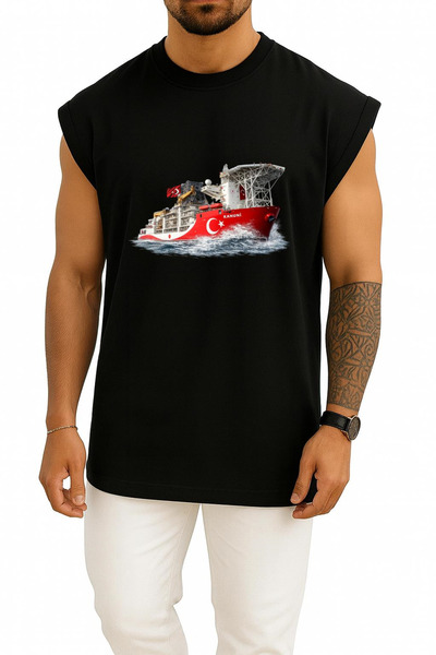 Bahriyeli Collection Oversize Kanuni Sondaj Gemisi between the Waves Chest an...