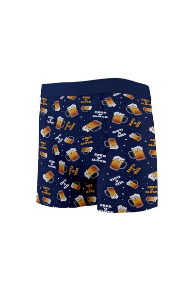 Septemmart Beer Desenli Pamuklu Likralı Lastikli Bel Esnek Erkek Boxer İç Çam...