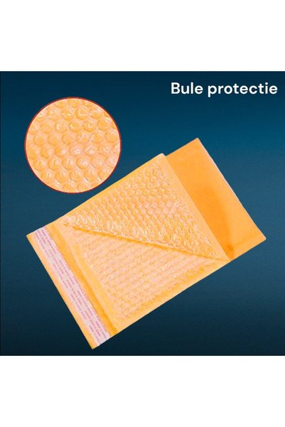OEM Set 35 plicuri cu bule antisoc, lipire autoadeziva, protectie umiditate, hartie kraft,140x225+50 mm