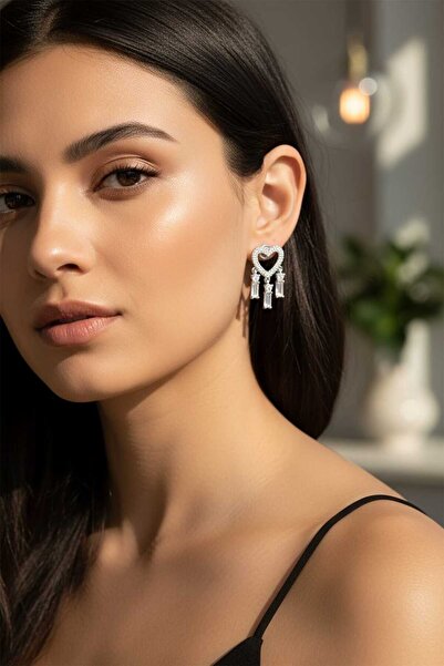 Aware Time Anti-Tarnish Steel Zircon Stone Earrings