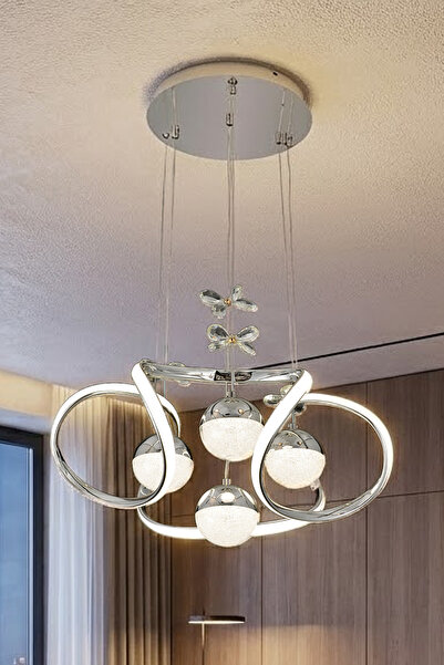 Ünal Aydınlatma Döngü 50 cm Krom LED Sarkıt Avize