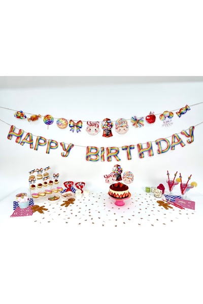 Flu Party Candy Shop Themed Birthday Party Set