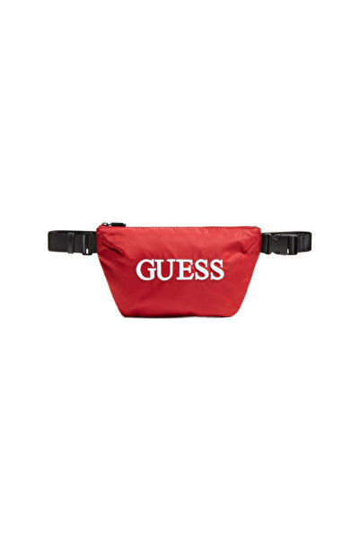 Guess Guess, Quatro, Τσάντα μέσης από ύφασμα, Κόκκινη, 19/28.5 x 17 x 4 cm, Γ...
