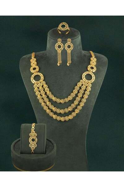 Un Gold alternative set, royal shawl with gold shine and luster