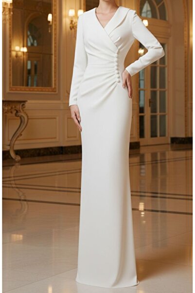 alweshah alahmar Plain long dress